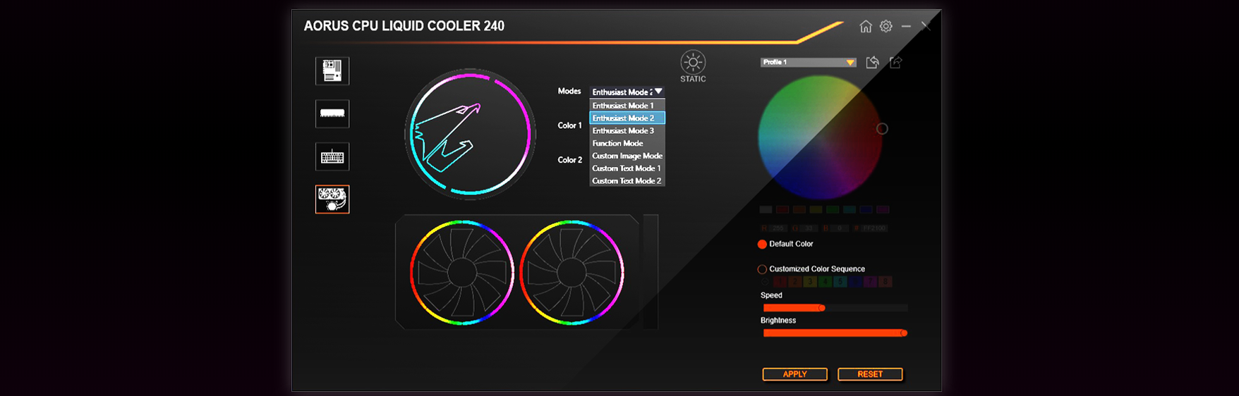 Tản nhiệt nước Gigabyte AORUS LIQUID COOLER 240 tuỳ biến dễ dàng với AORUS Engine 2.0 và RGB Fusion 2.0